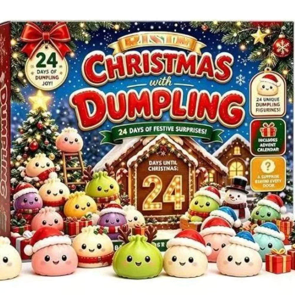 Advent Calendar | 24 Day Dumpling Mystery Surprise | Anxiety Relief Slow Rising Toys | Random Blind Box Gift