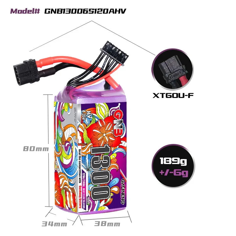 RC Vehicle High-Performance 1300mAh 22.8V Lipo Battery - ToylandEU