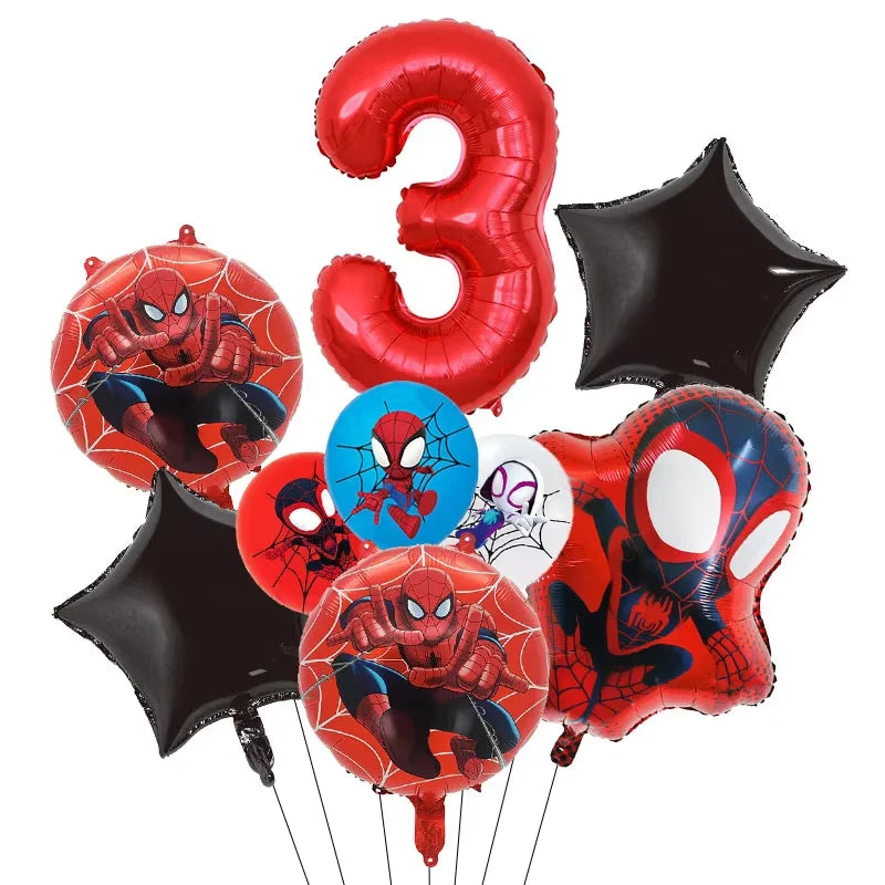 Party Decor Kit | Spidey Theme | Birthday | Plates Cups Tablecloth Banner