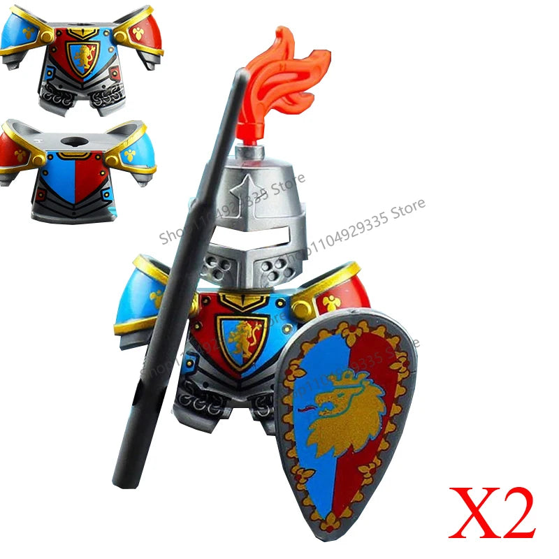 Micro Blocks | Medieval Knight Figures | Plastic Model Kit | Ages 14 Plus