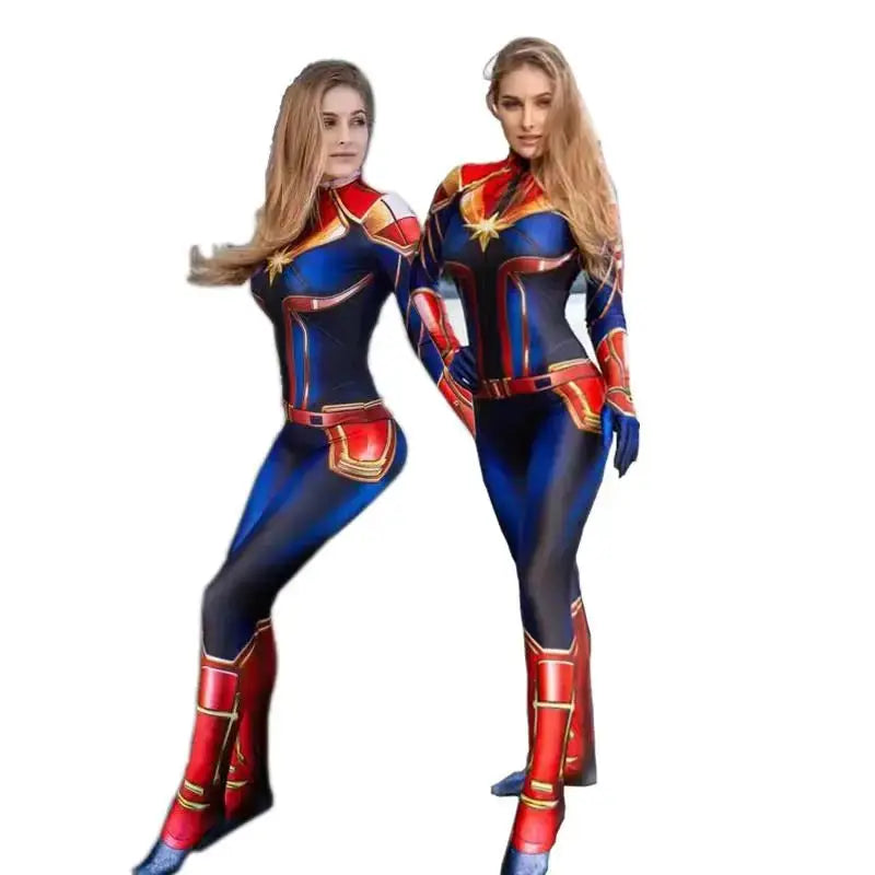 New Movie Cosplay Costume Captain Superhero Bodysuit Carnival Theme Party Role Playing Outfits for Adult Women - ToylandEU