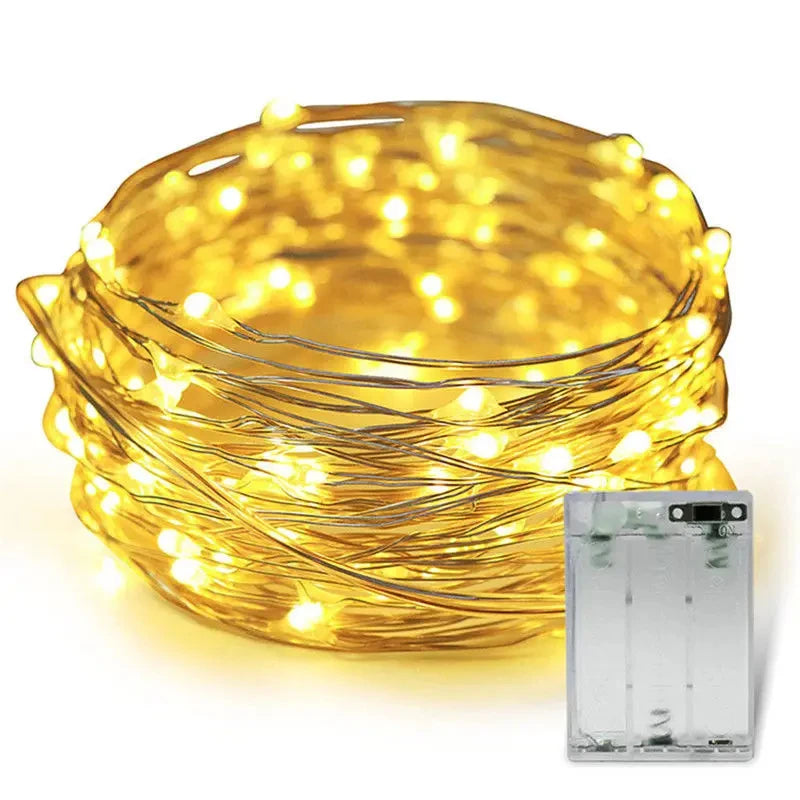LED Fairy String Lights | Battery Powered | White | Indoor Outdoor Decor