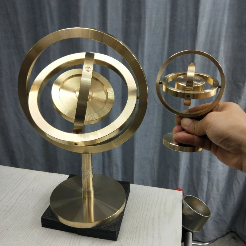 Large Brass Mechanical Gyroscope for Science Students - ToylandEU