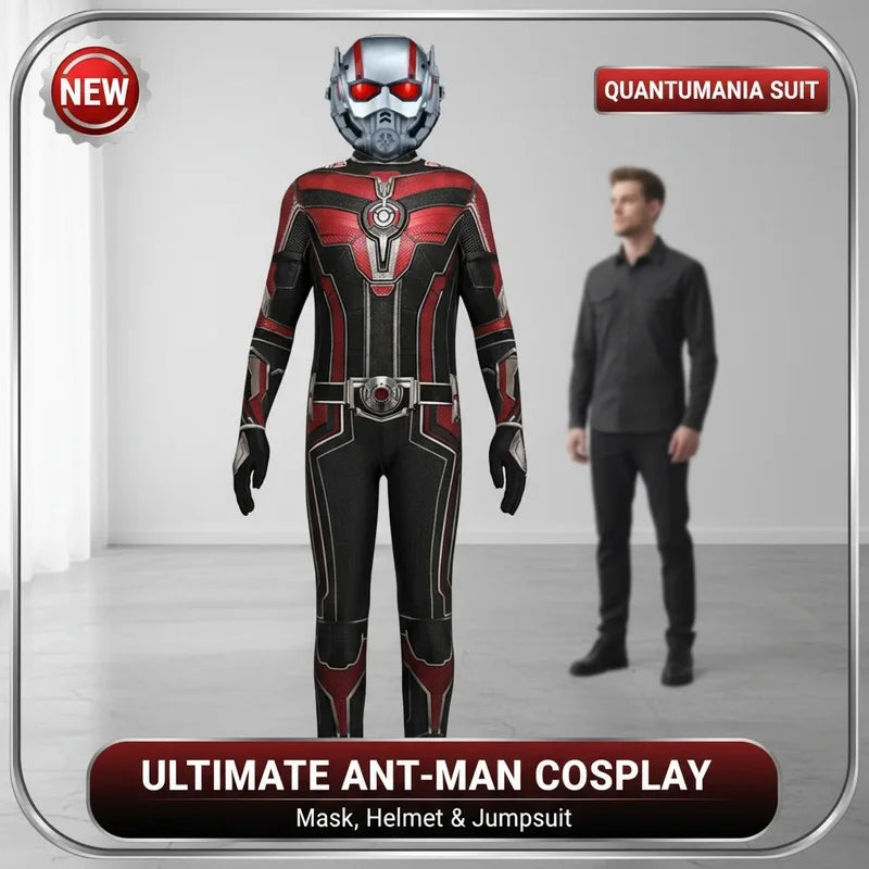 Ant Man Cosplay Costume | Full Body Zentai Suit | Helmet Mask | Adult Unisex