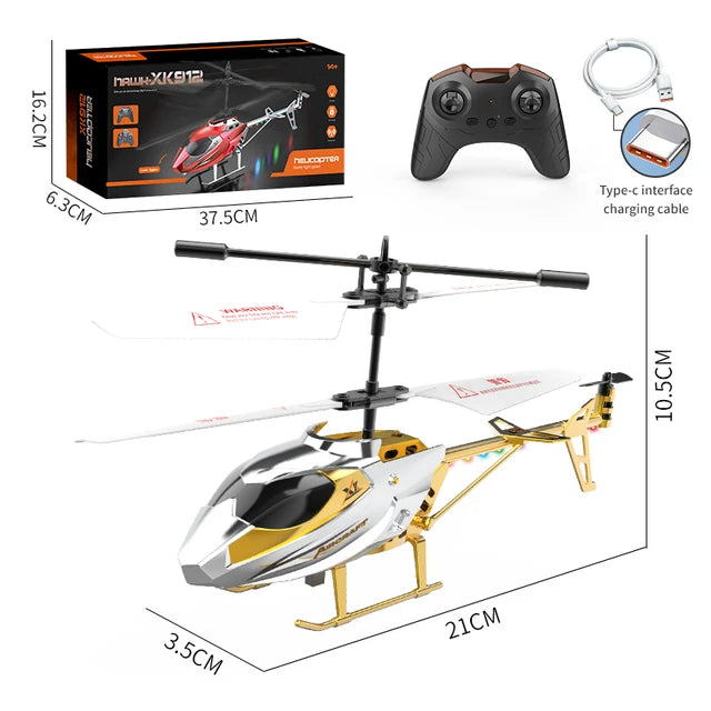 RC Helicopter Remote Control Airplane Mini Drone Aircraft Fall