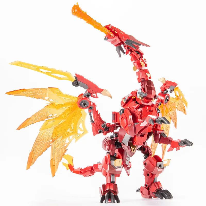 Flame Red Dragon Model Robot Toy - High Quality ABS + Alloy - ToylandEU