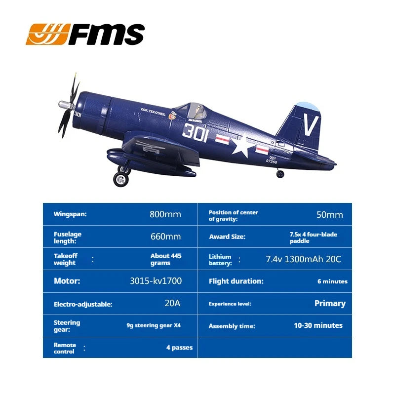 Fms P40 Warhawk | 800mm Wingspan | 4 Channel Rc Plane