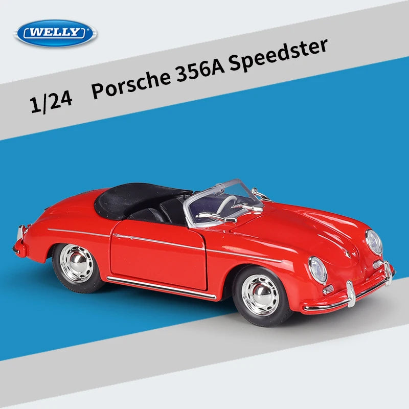 Diecast Car | Porsche 356A Speedster | 1:24 Scale Alloy | Welly
