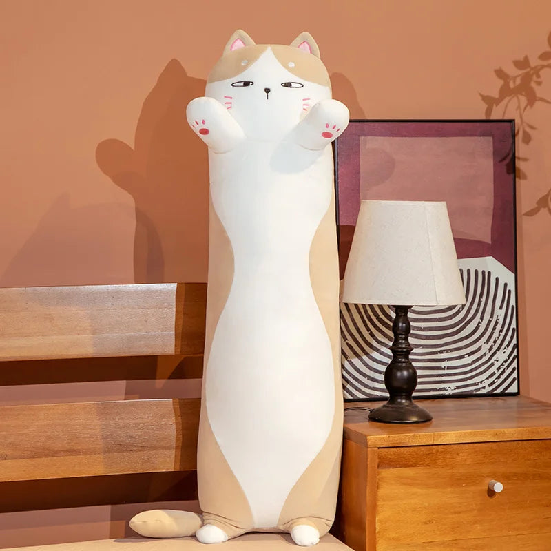 Cat Pillow | Soft Long Plush | PP Cotton Filling | 50-130 cm