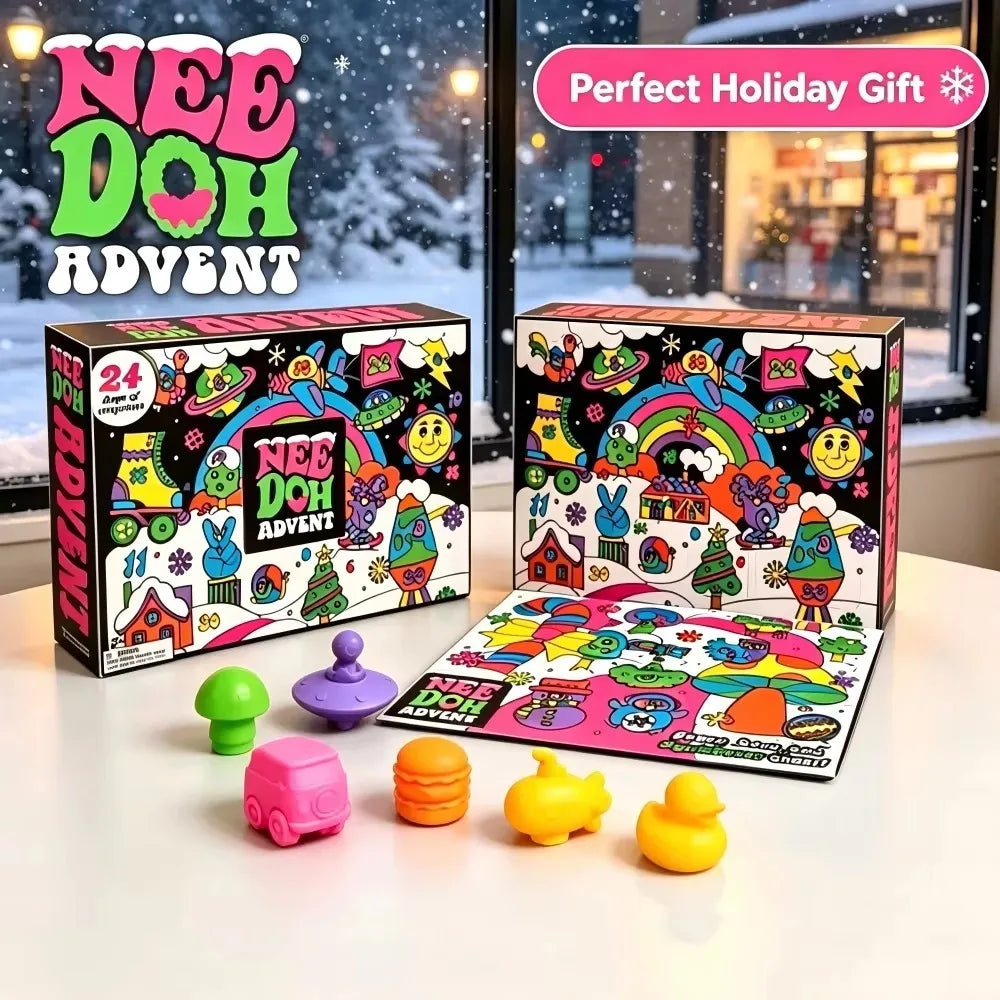 Advent Calendar | 2026 24 Piece 3D PVC Fidget Dolls | Random Blind Box Surprise | Christmas Countdown Gift