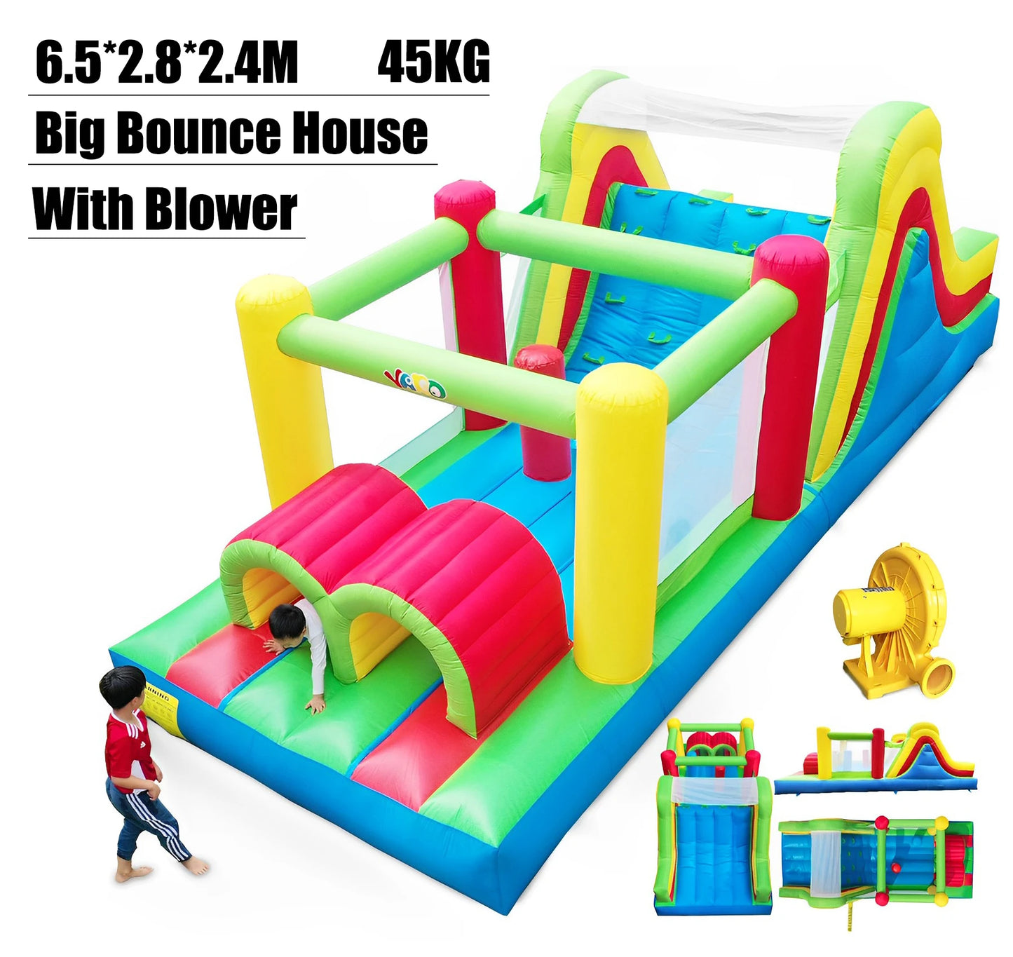 Ultimate Kids Inflatable Bounce House with Slide - Fun Backyard Adventure!