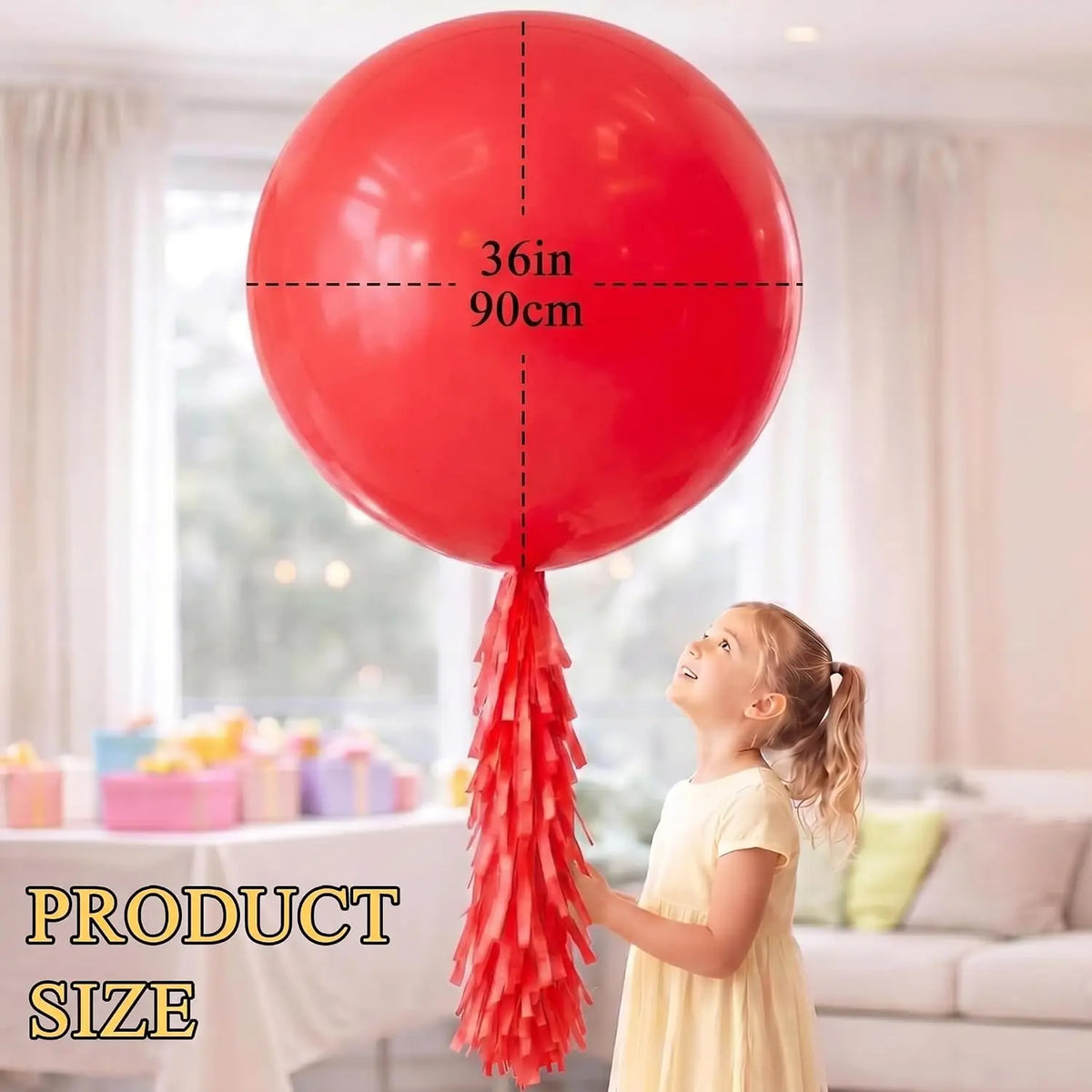 Giant Balloons | 36 Inch | With Tassels | Christmas Party Decor