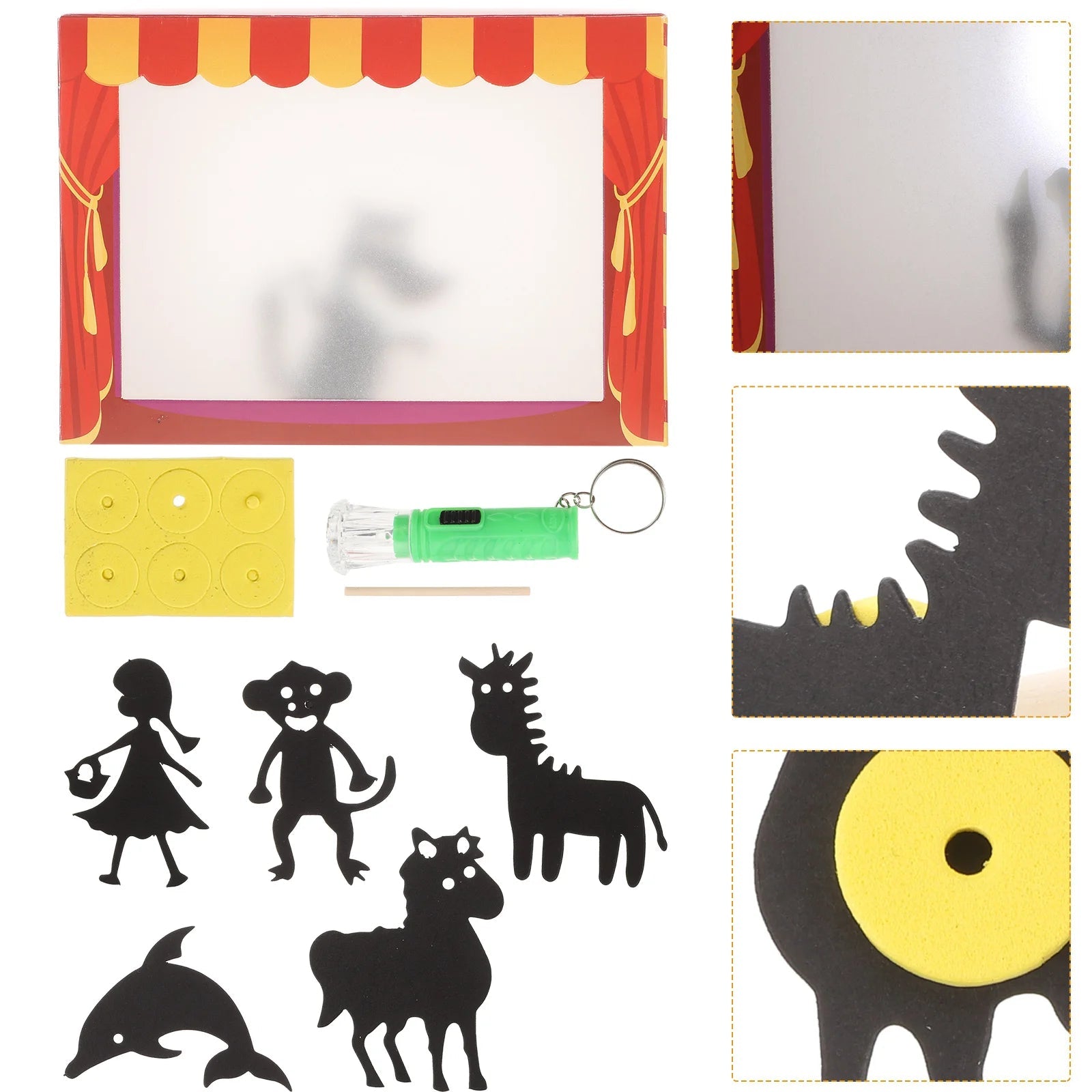 Chinese Shadow Puppetry Kit with Assorted Color Puppets for Kids Theater - ToylandEU
