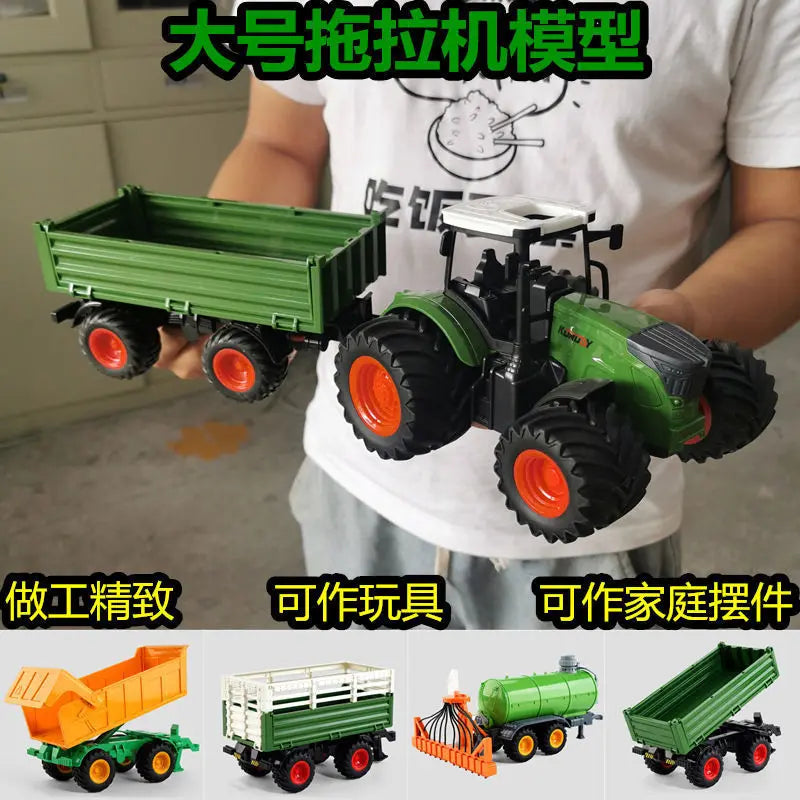 Children's Farmer Car Farm Tractor Inertia Toy Car Model Transport - ToylandEU