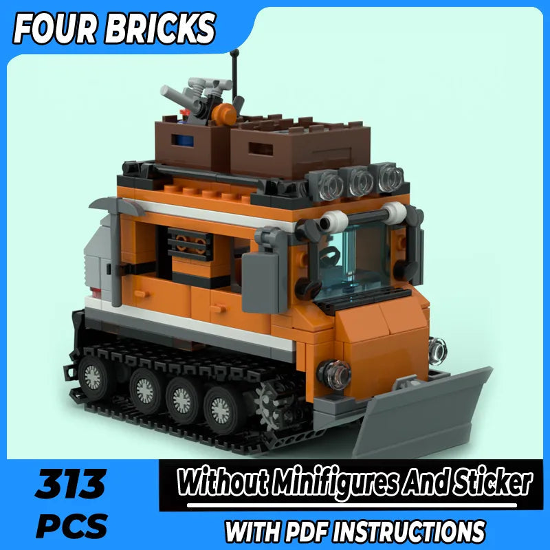 Moc Building Bricks Adventure Car Model Arctic Tracked Carrier Toyland EU