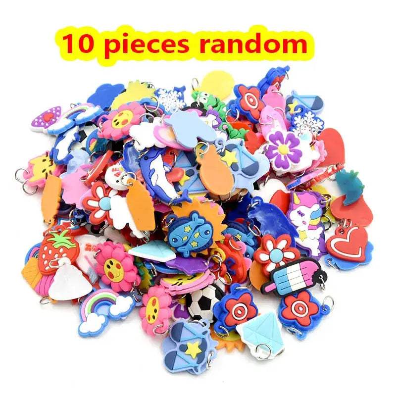 600Pcs New ColorTransparent Fluorescence Glow Bracelets Making Supplies DIY Rubber Loom Bands Wrist Necklaces Child Party Toys - ToylandEU