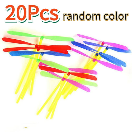 Plastic Bamboo Dragonfly Shape Hand Push Flying Propeller Outdoor ToylandEU.com Toyland EU