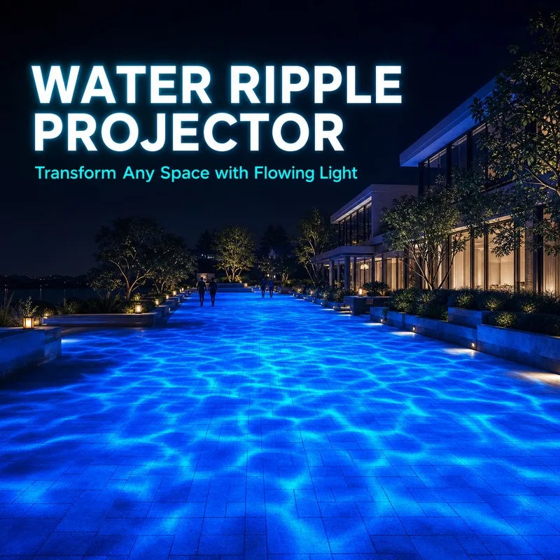 LED Water Ripple Projector | Waterproof Build | Aluminum Housing | Garden Patio