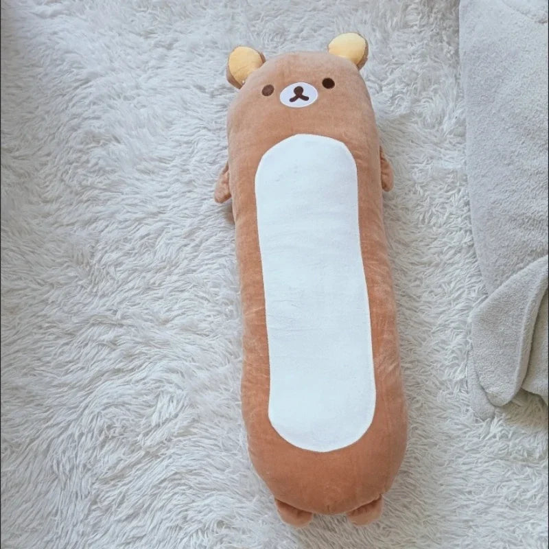 Rilakkuma Plush Body Pillow | 100 cm Length | PP Cotton Filling | Brown Bear