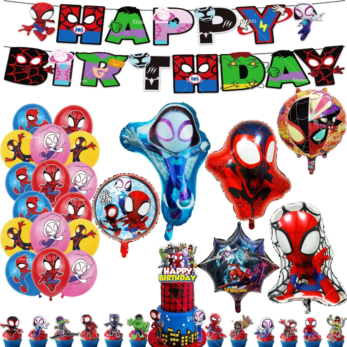 Balloon | Spider Web Friends Theme | Latex Balloon | 1Pc