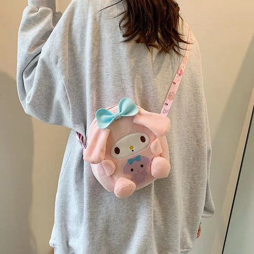 New Kawaii Sanrio Plush Backpack featuring Kuromi, Cinnamoroll, and Pompompurin My Melody ToylandEU.com Toyland EU