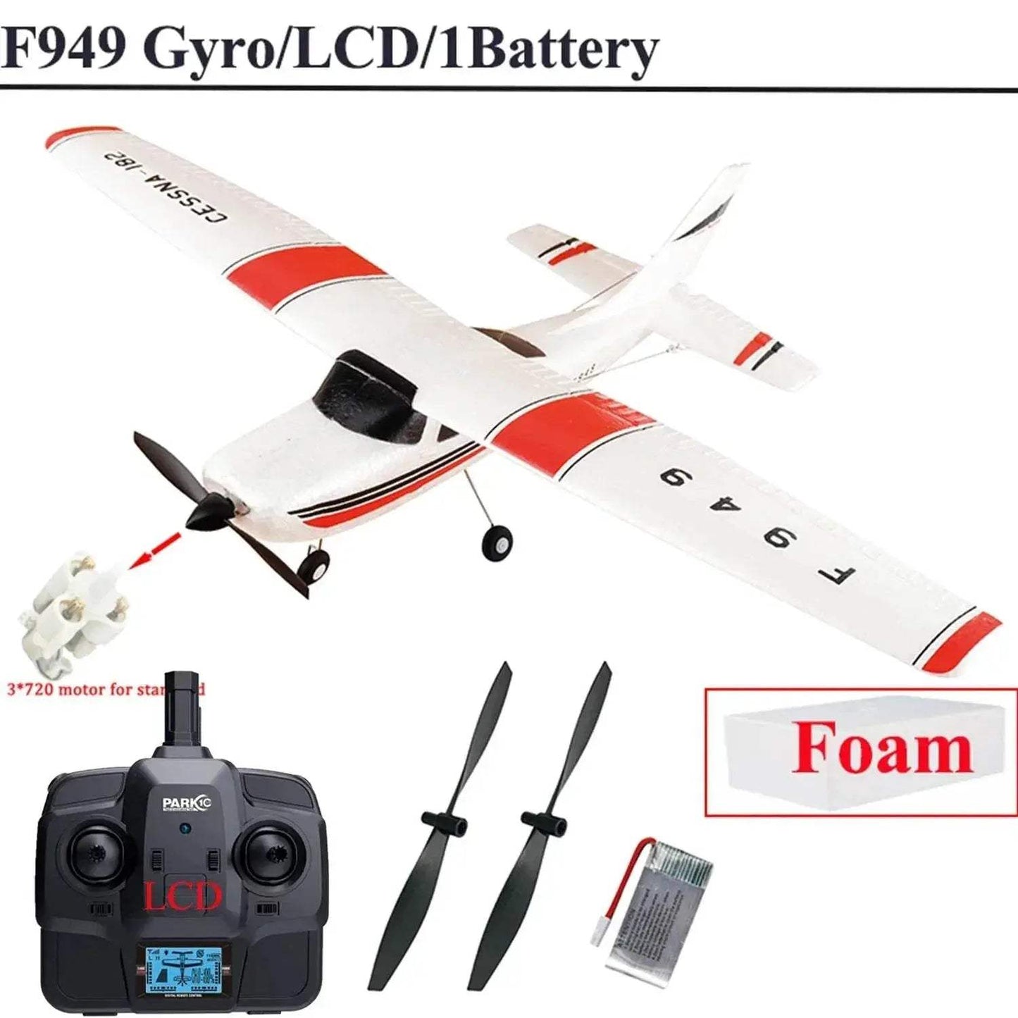 WLtoys 2.4G F949 LCD Version RC Airplane Cessna 182 RTF - ToylandEU