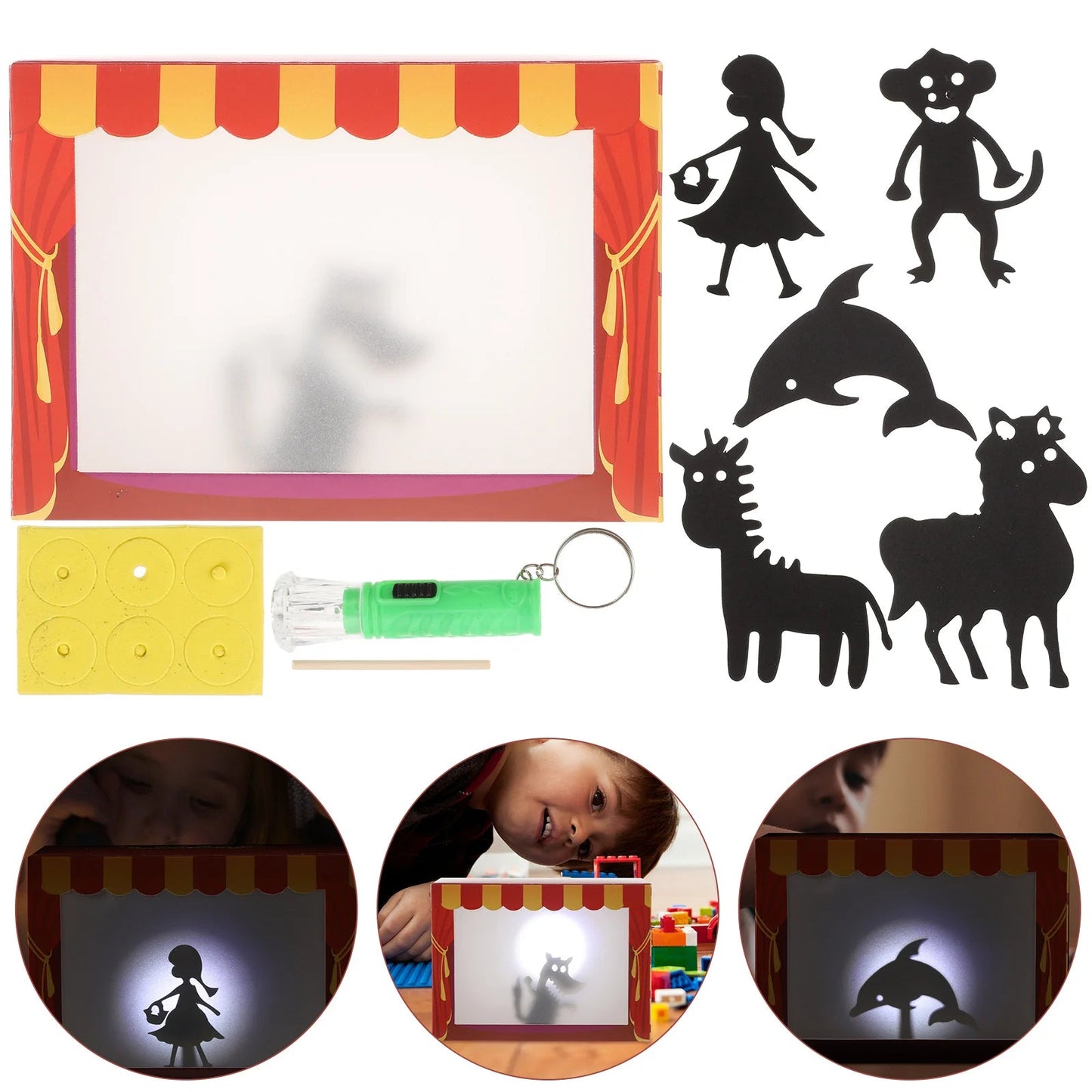 DIY Chinese Shadow Puppetry Kit with Hand and Shadow Puppets