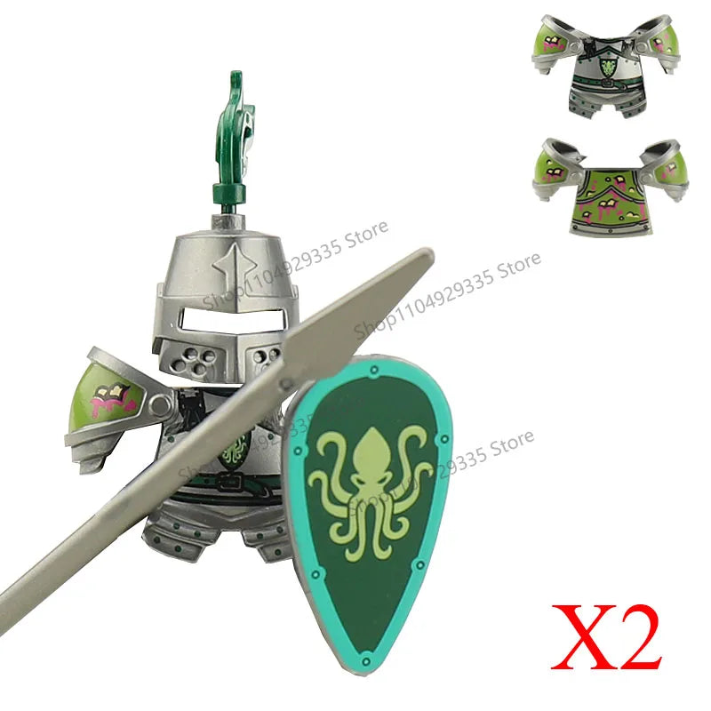 Micro Blocks | Medieval Knight Figures | Plastic Model Kit | Ages 14 Plus