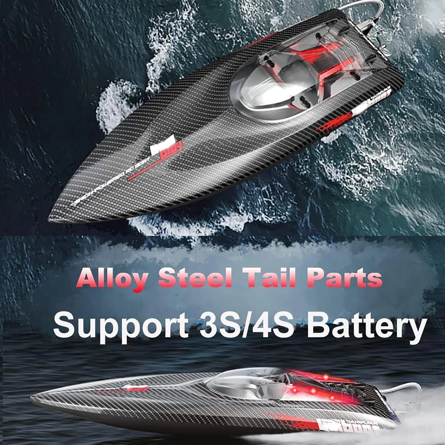 RC Boat | 50km/h Top Speed | 25 Inch Length | Brushless Motor