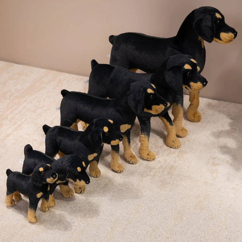 Giant Lifelike Dog Plush Toy Realistic Rottweiler Home Decor