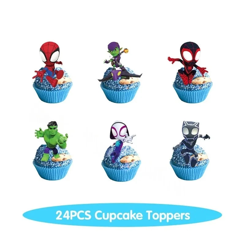 Spider Hero Tableware Kit | Birthday Party Supplies | Plates Cups Tablecloth