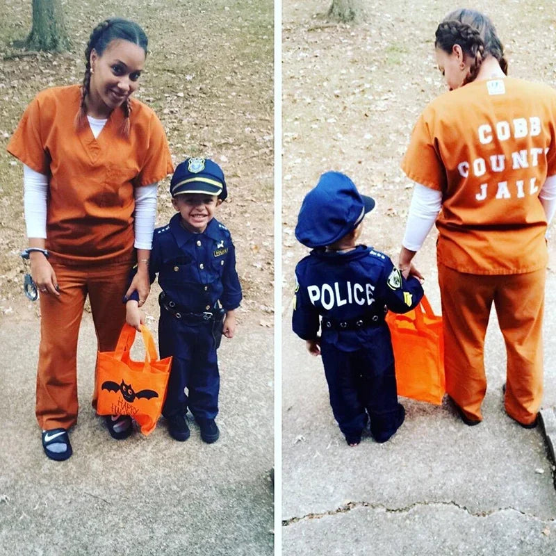 Kids' Police Officer Costume Set - Unisex Halloween Costume for Fun Role Play