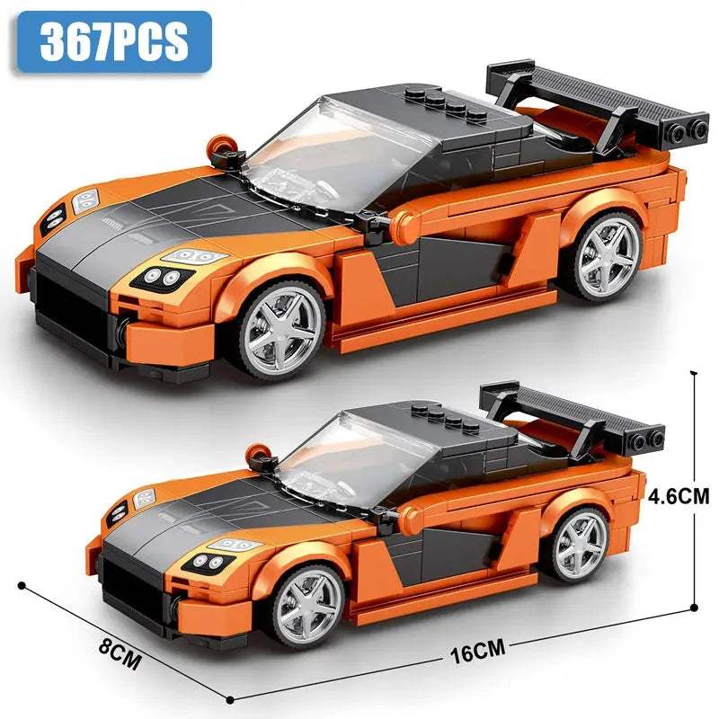 Speed Series Racing Sports Vehiclea Technique Car Supercar Building Blocks Set Bricks Classic MOC Model Toys For Kids - ToylandEU