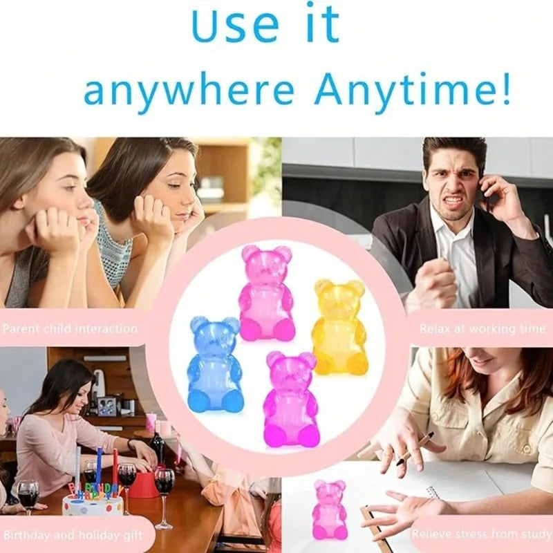 Gummy Bear Fidget Toy | Soft TPR Material | Squeeze Stress Relief Gift