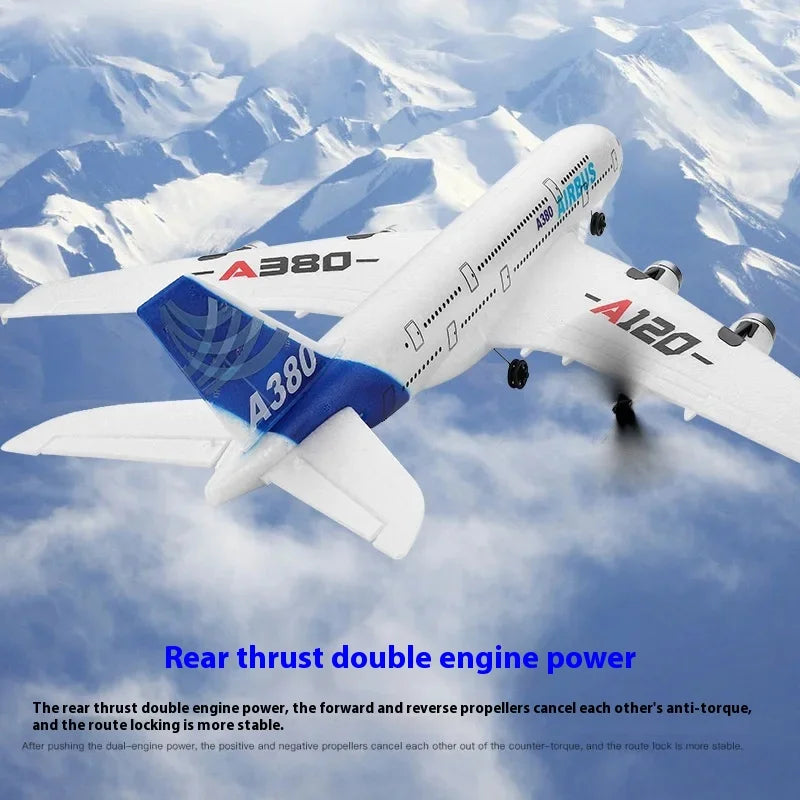 RC Remote Control A380 Airbus Model Aircraft - 2.4GHz 3-Channel RC Glider for Kids - Perfect Christmas Gift!