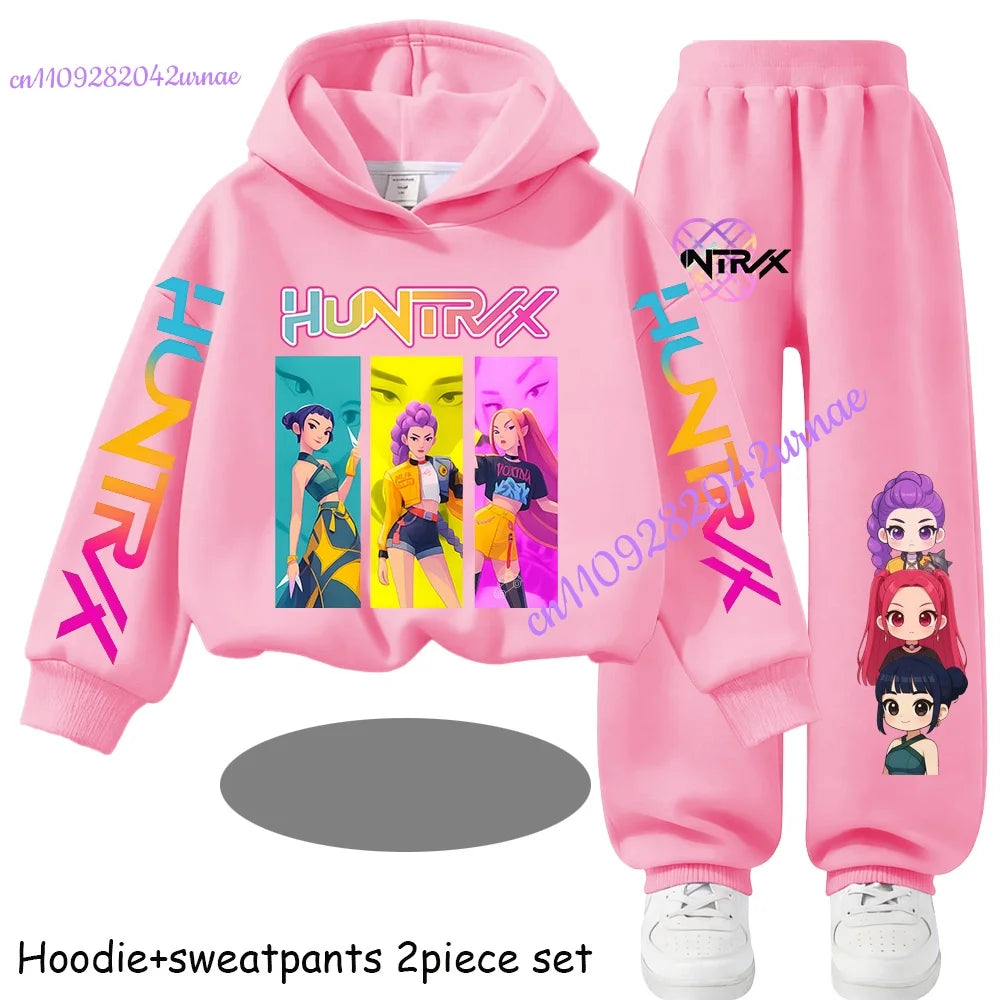Kids Hoodie Set | Smooth Polyester Blend | Easy Care Casual Wear | Youth 7-13