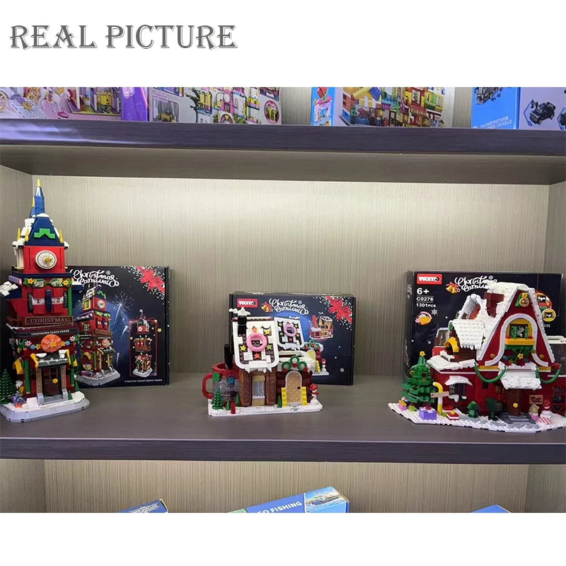 Lego Compatible Winter Village Christmas House Building Blocks