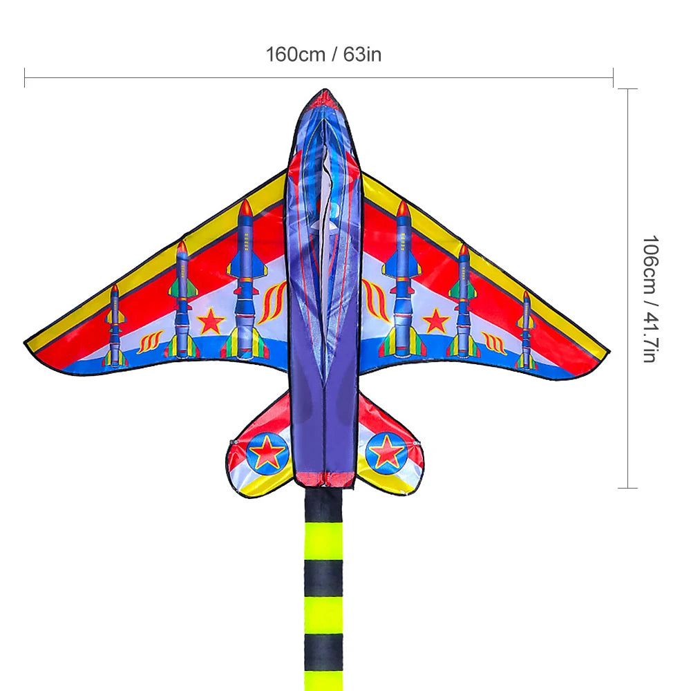 Single Line Plane Kite for Kids and Adults with Tail - ToylandEU