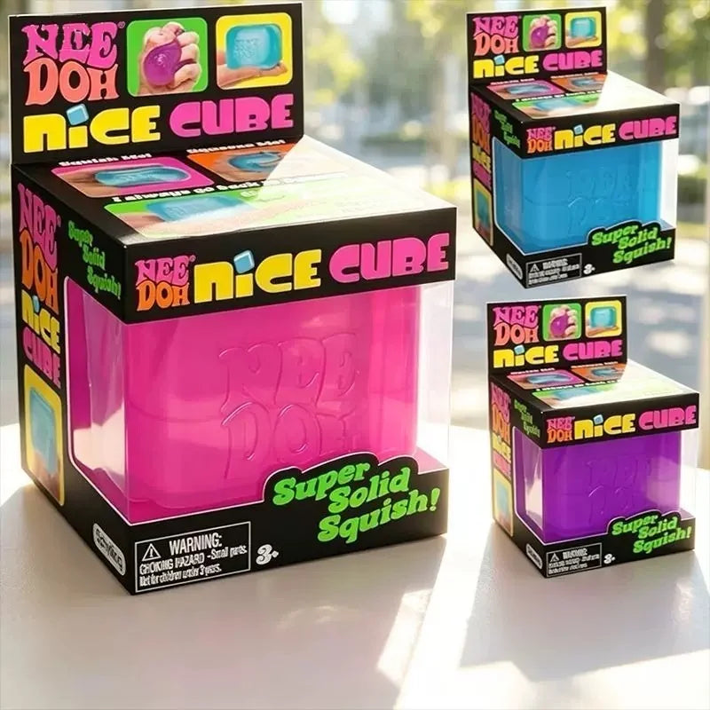 Sensory Knead Cube | Translucent Ice Texture | 7.5 Cm Anxiety Relief Toy