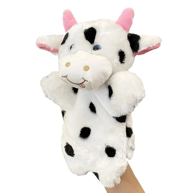 Cow Plush Hand Puppet | Soft Fabric Design | Story Time Prop | Preschoolers