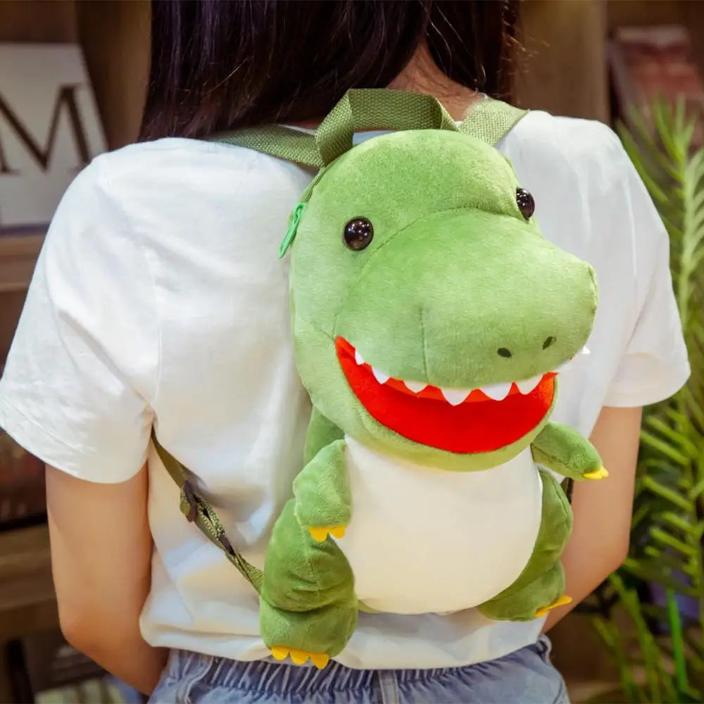 1pc 34cm Cute Plush Tyrannosaurus &Triceratops Backpack Toys for - ToylandEU