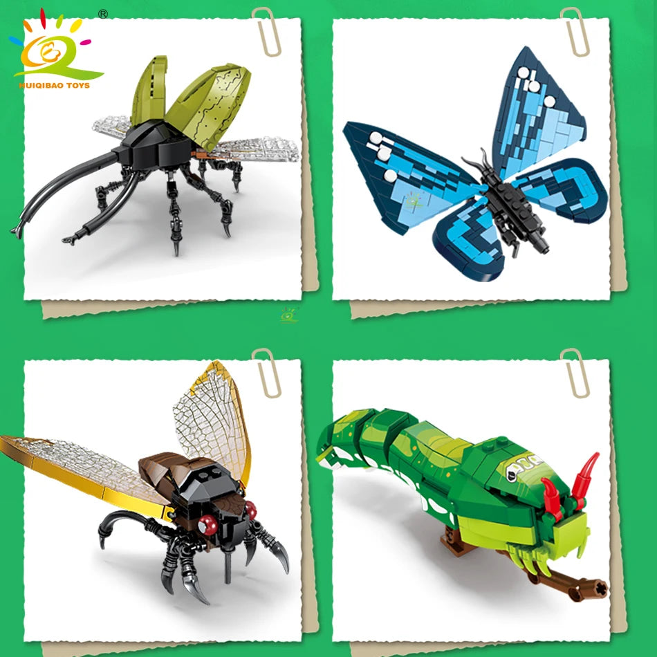 HUIQIBAO Insect Model Building Blocks - Fly Bee City Construction ToylandEU.com Toyland EU