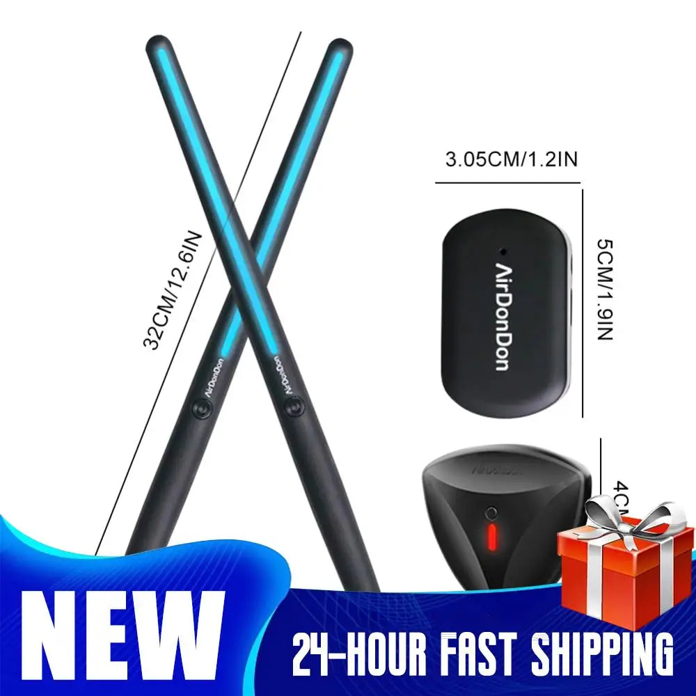 Portable Bluetooth Air Drum Set for Beginners with Foot Sensor