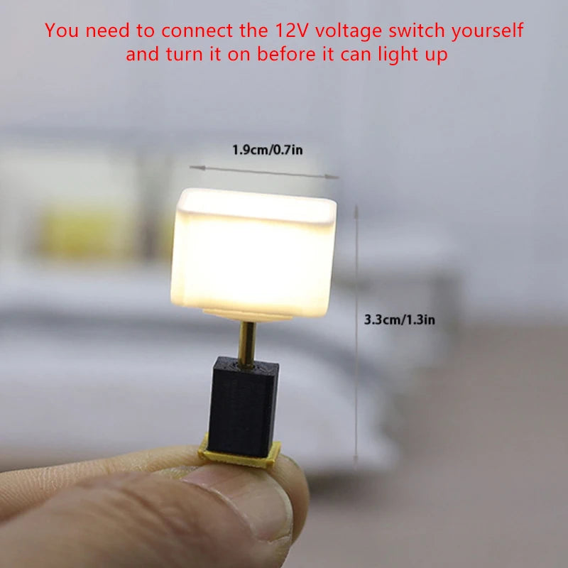 Miniature Desk Lamp | 1:20 Scale Model | Plastic Design | Single Unit Mini Toy