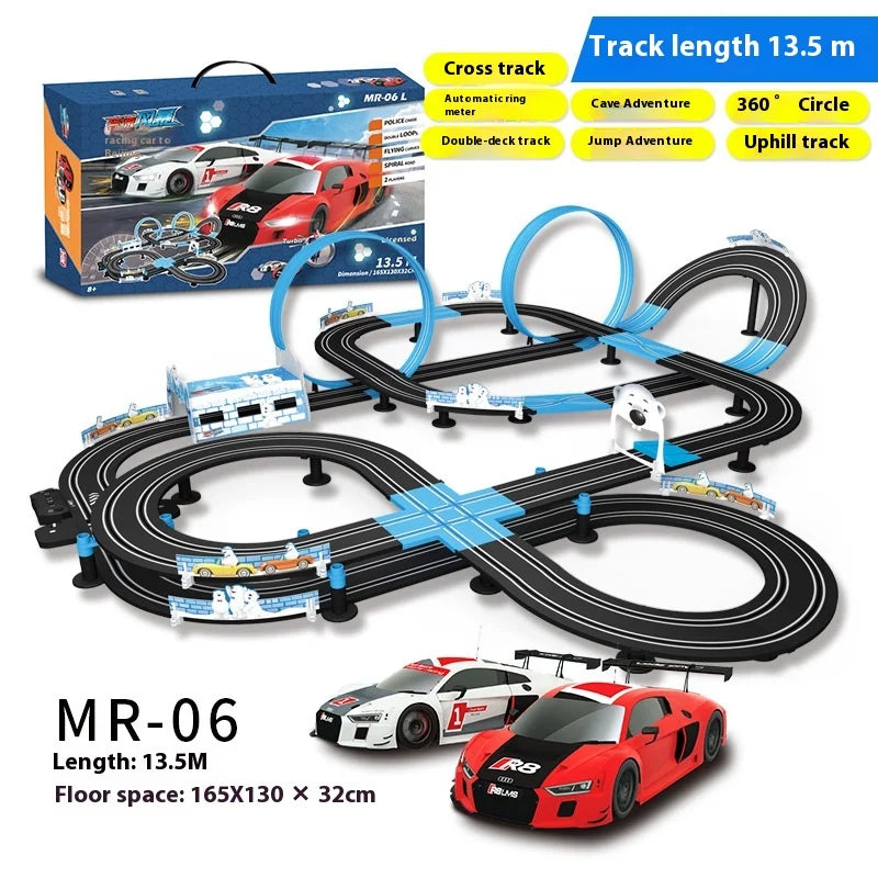 Diecast 1:64 Remote Control Race Cars On Roller Coaster Track