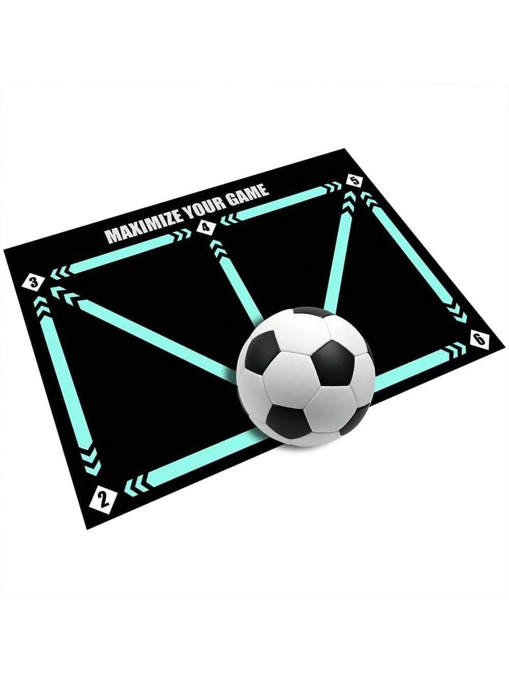 Soccer Ball Control Training Mat With Stable Silent Rubber Base