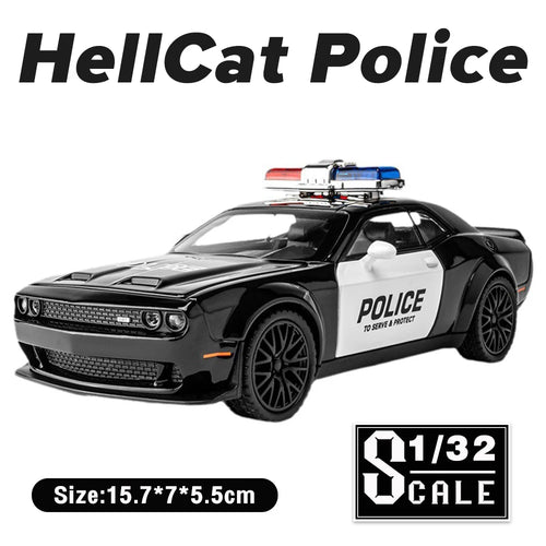 Dodge HellCat 1/32 Scale Metal Police Diecast Toy Car with Sound and Light Effect ToylandEU.com Toyland EU