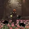 Halloween Yard Signs | Cat And Ghost Figures | Includes Ground Stakes | 6 Piece Set