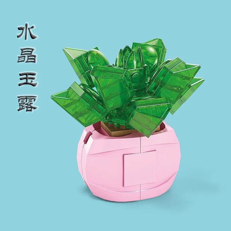 Premium Building Block Flower Succulent Model Desk Decor - ToylandEU