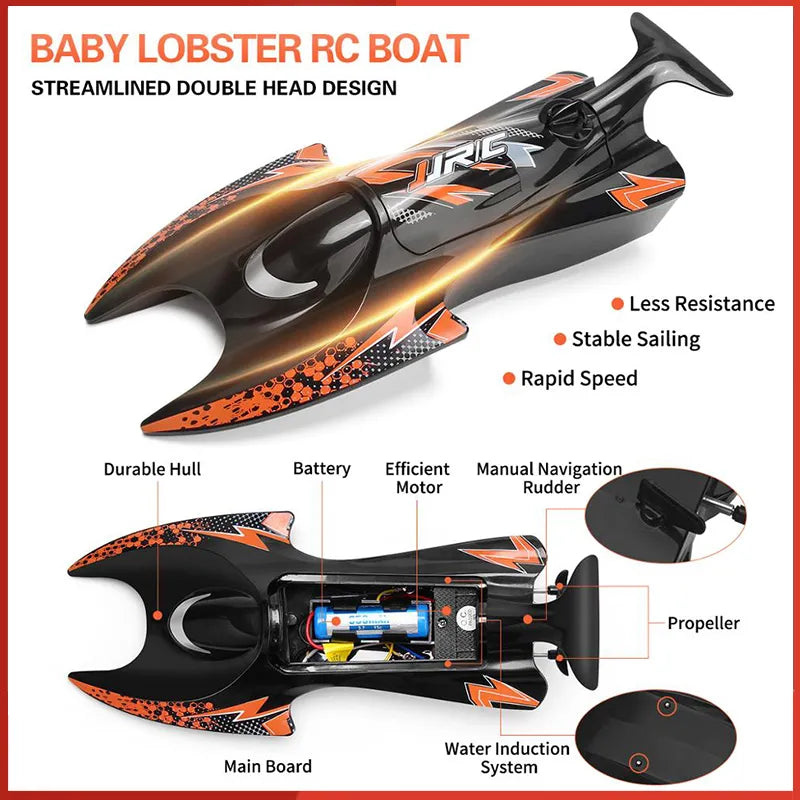 RC Boat 2.4G Remote Control Speed mini Boat Dual Motors 10km/h 20 min - ToylandEU